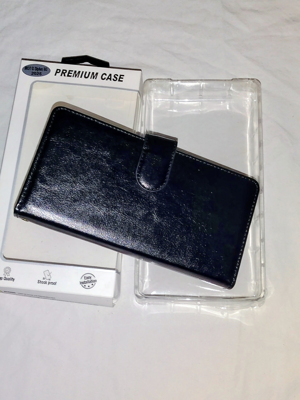 Premium Motorola 2025 Stylus 5G Phone Case Black Wallet - Brand New!